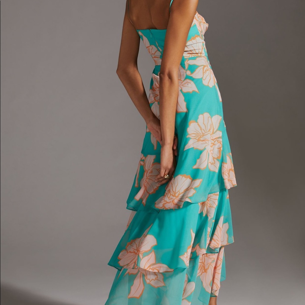 COPY - Hutch Anthropologie Floral Tiered Maxi Dress Size 2 - Picture 4 of 13